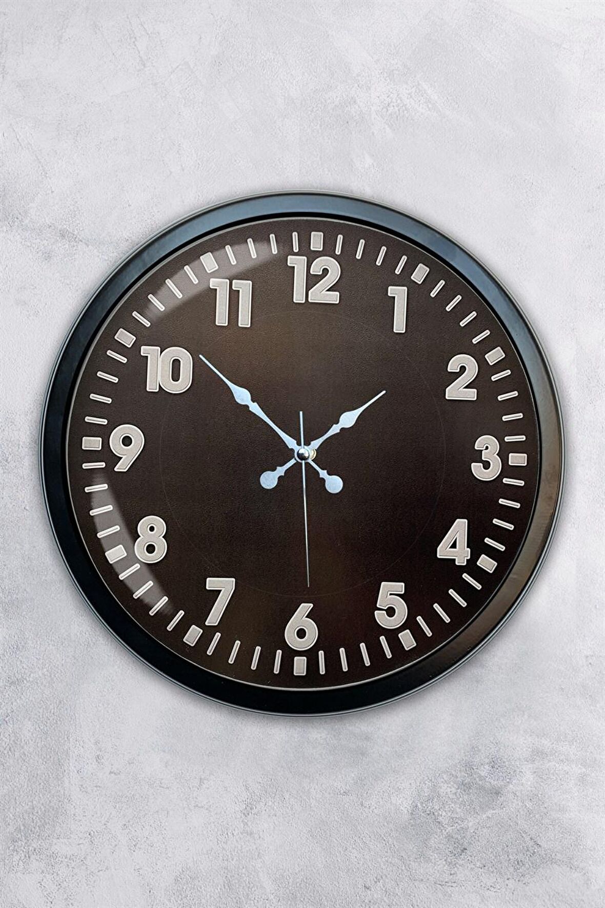 40 Cm Siyah Metal Klasik Duvar Saati