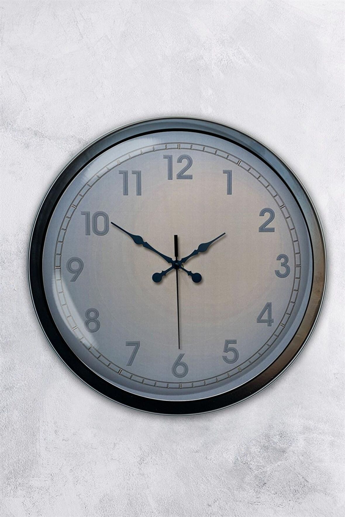 40 Cm Siyah Metal Klasik Duvar Saati