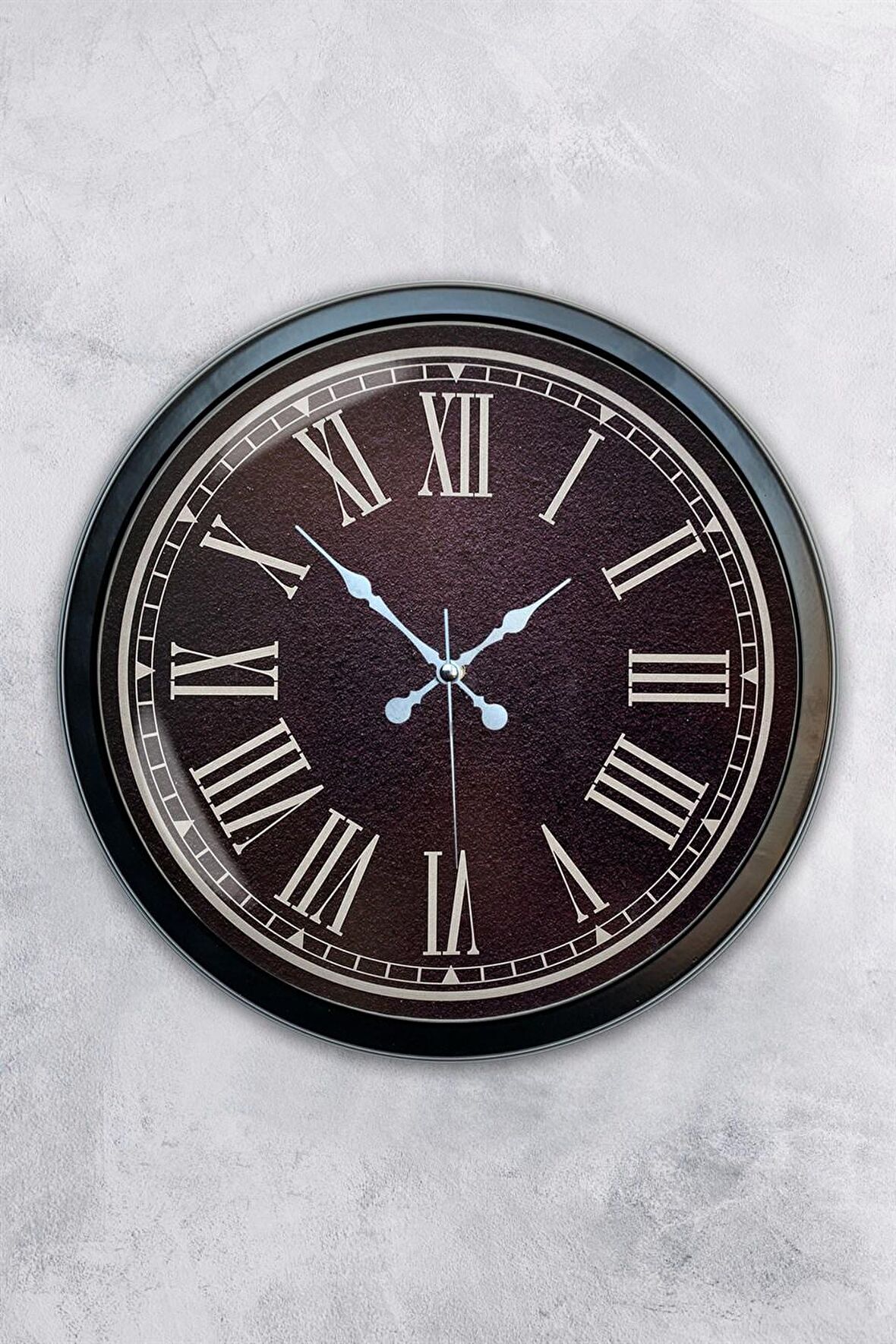 40 Cm Siyah Metal Klas Duvar Saati