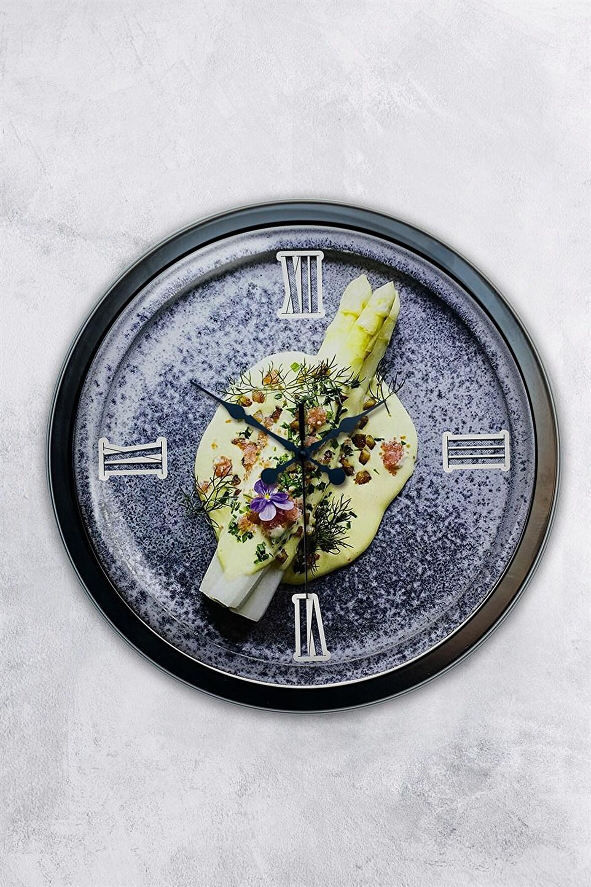 40 Cm Siyah Metal Kitchen Duvar Saati