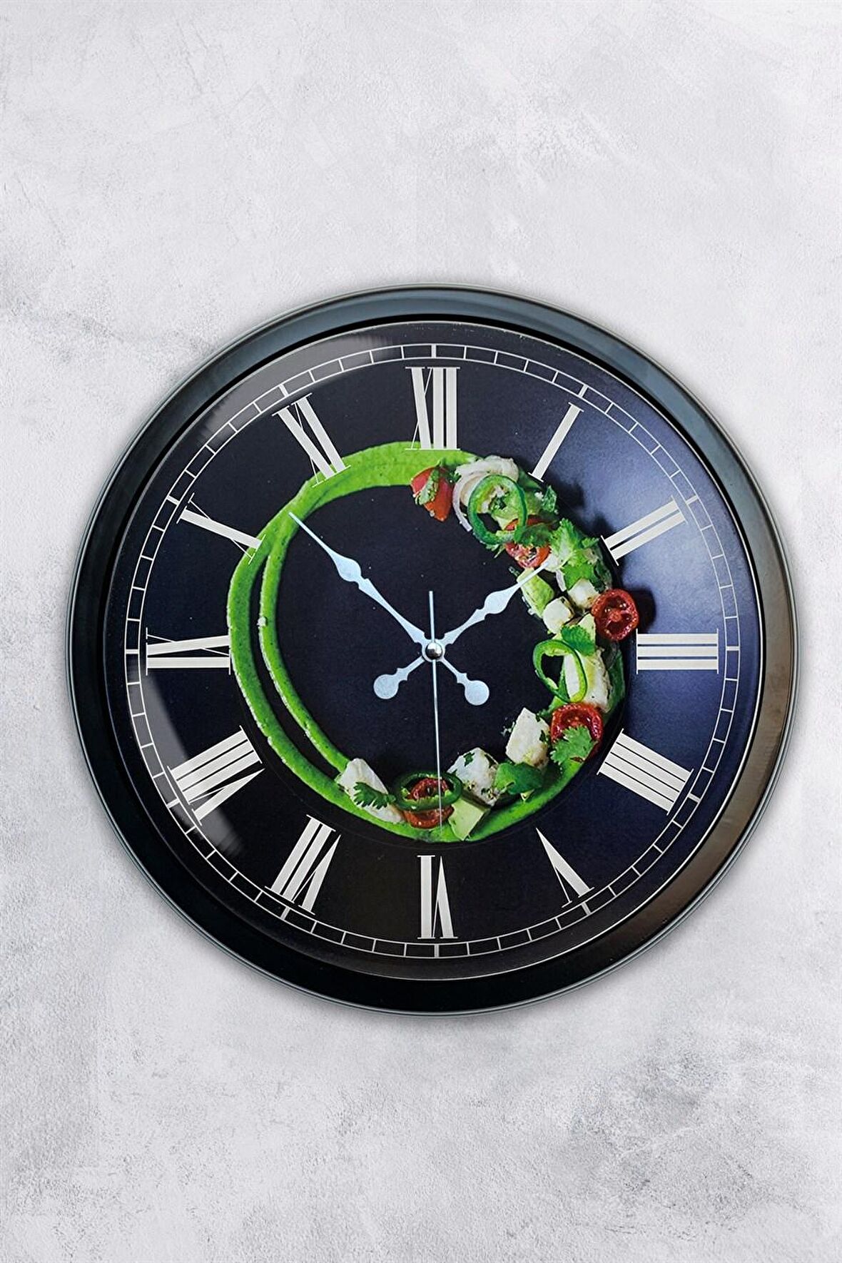 40 Cm Siyah Metal Kitchen Duvar Saati