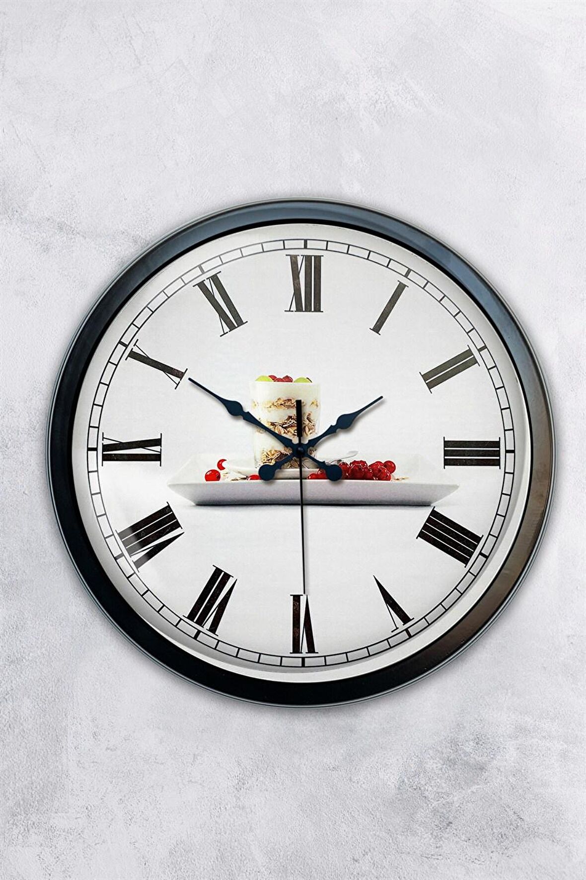 40 Cm Siyah Metal Kitchen Duvar Saati