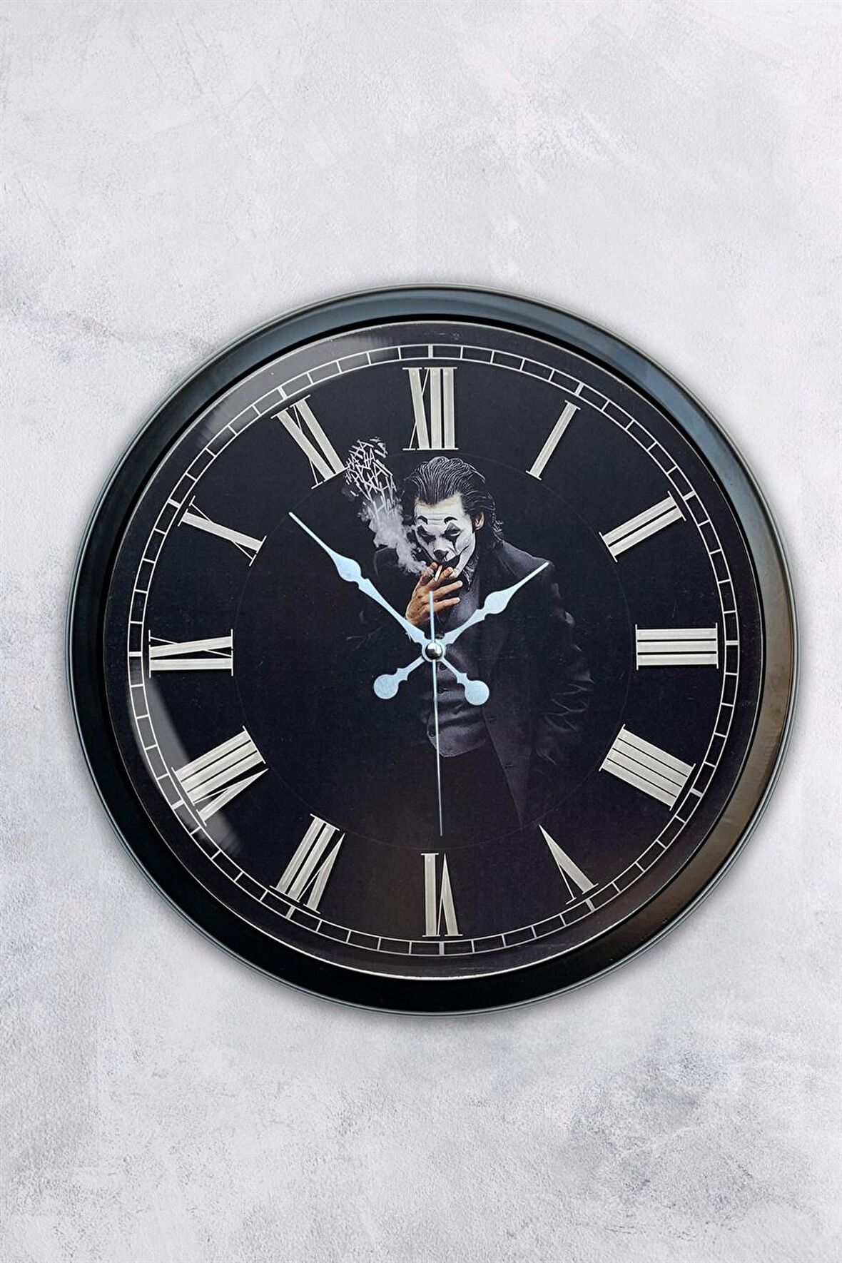 40 Cm Siyah Metal Joker Duvar Saati