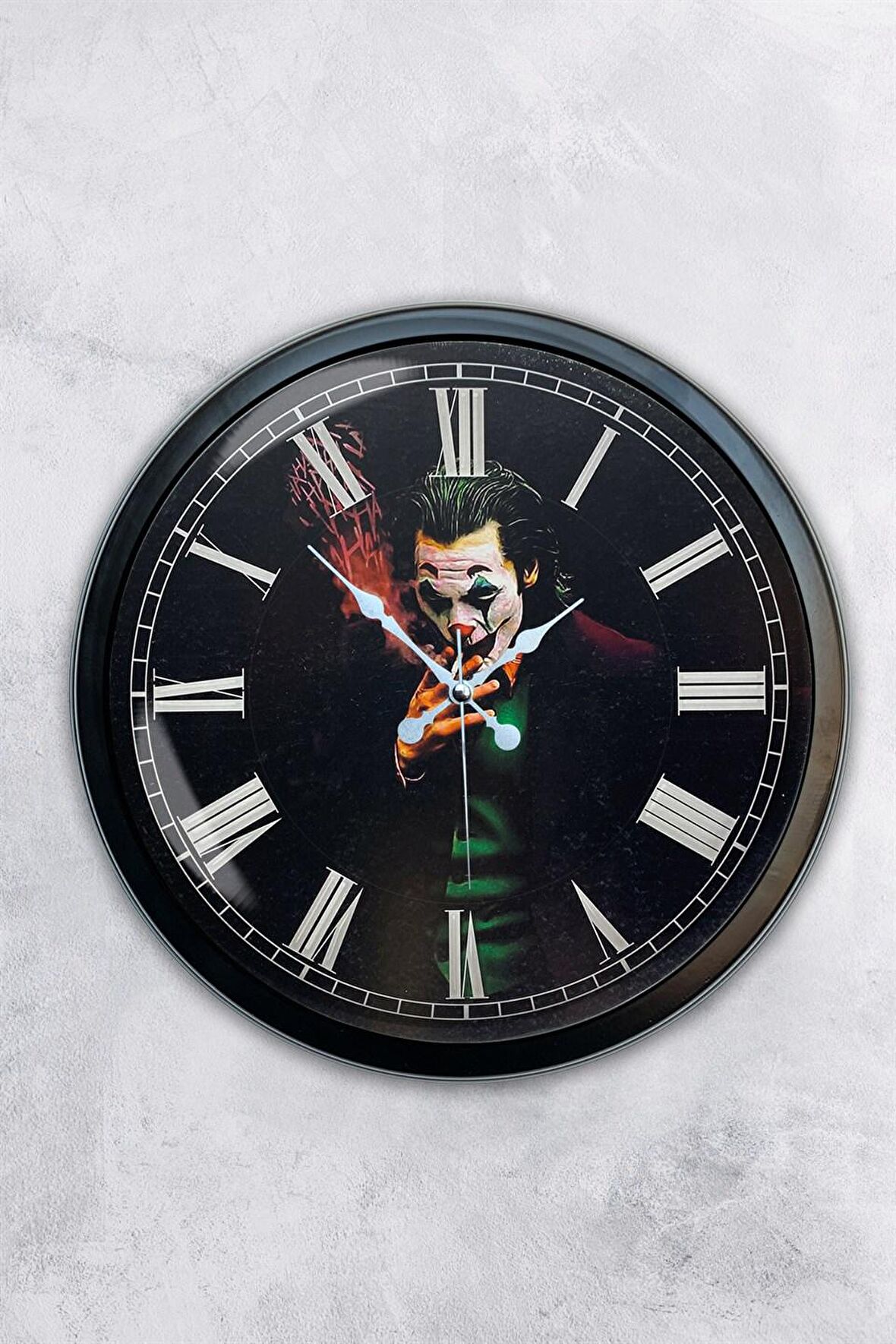 40 Cm Siyah Metal Joker Duvar Saati