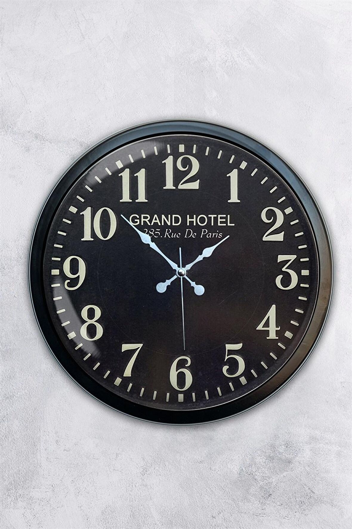 40 Cm Siyah Metal Grand Hotel Duvar Saati