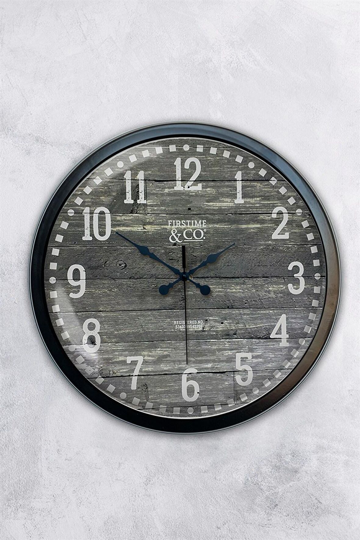 40 Cm Siyah Metal Firstime Duvar Saati