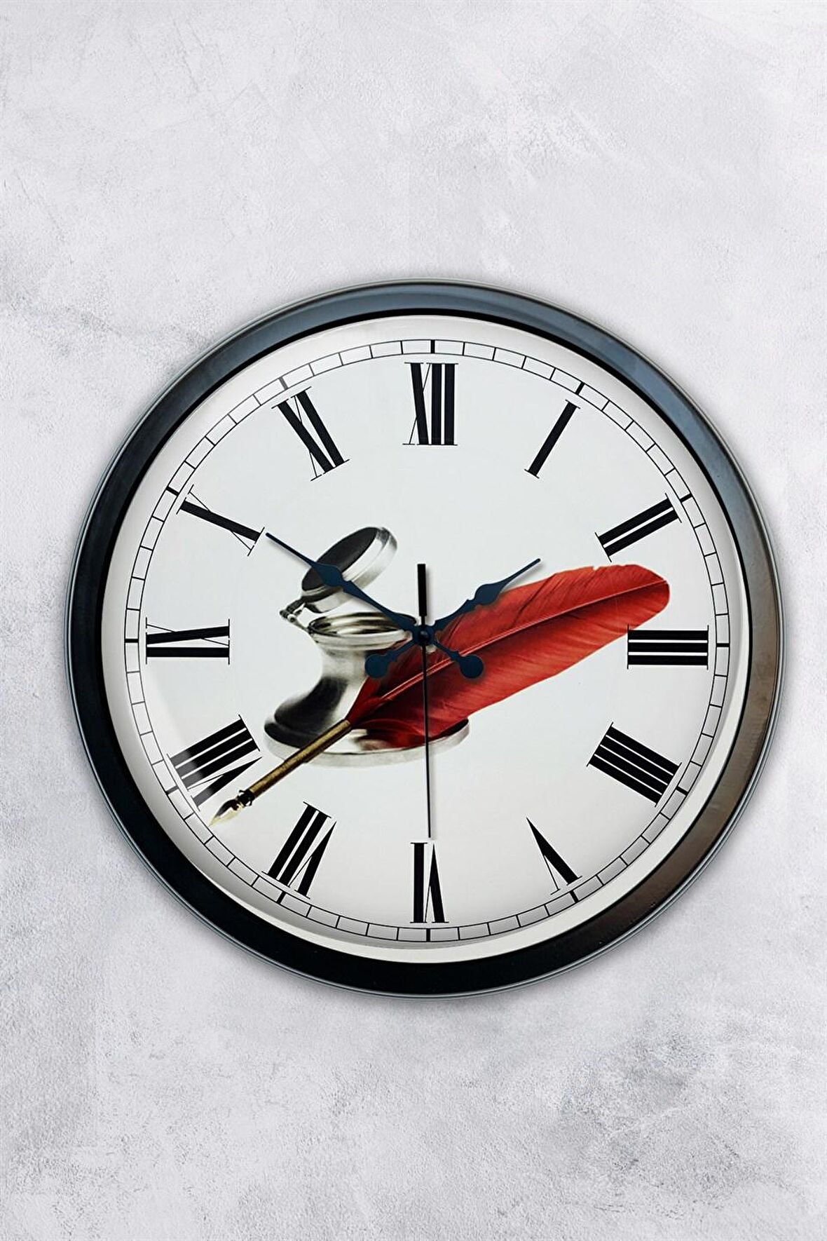 40 Cm Siyah Metal Eski Duvar Saati