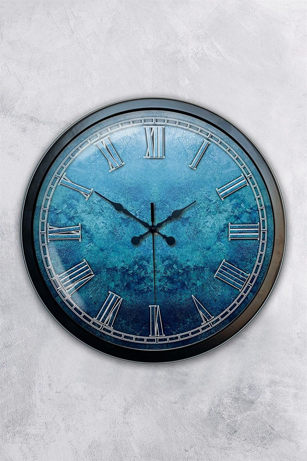 40 Cm Siyah Metal Elit Duvar Saati