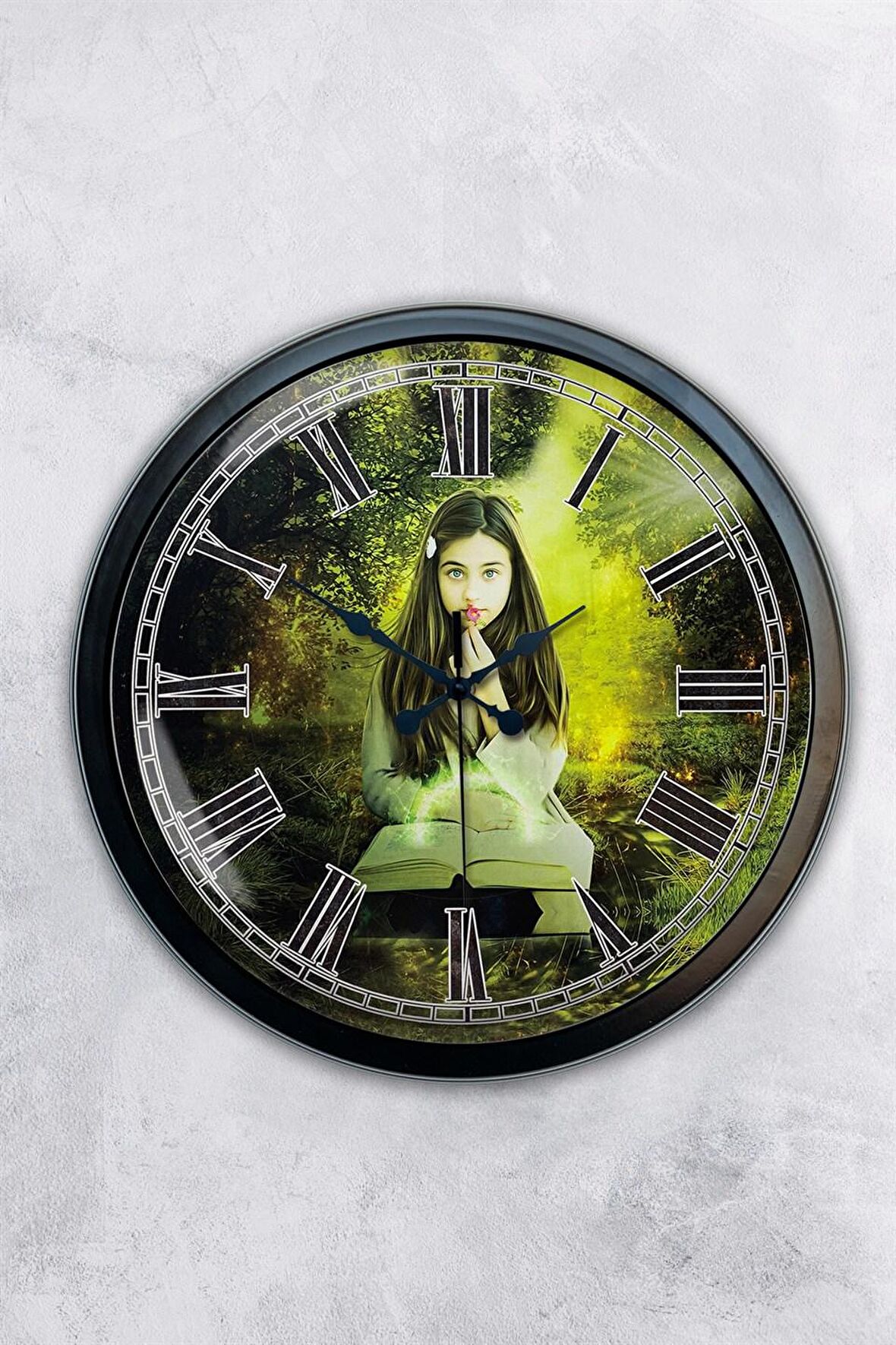 40 Cm Siyah Metal Dekoratif Duvar Saati