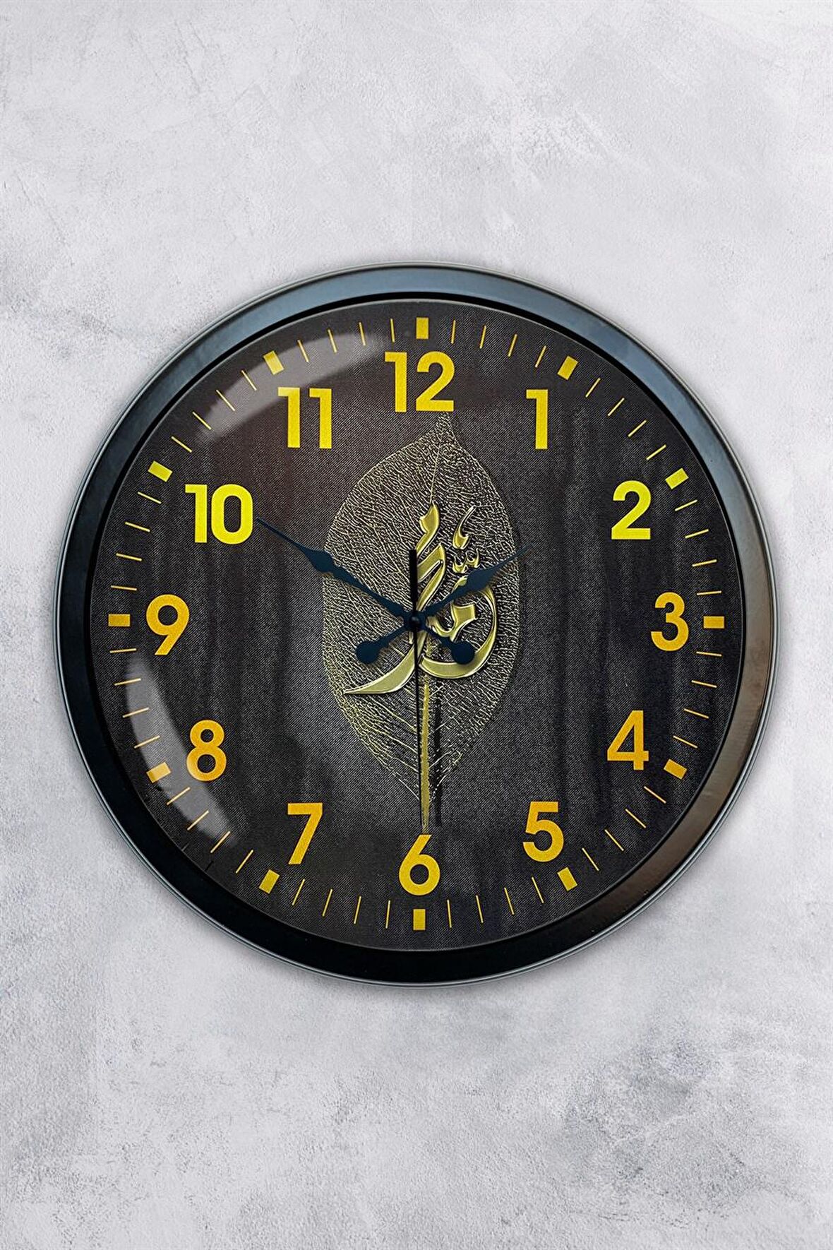 40 Cm Siyah Metal Dekoratif Duvar Saati