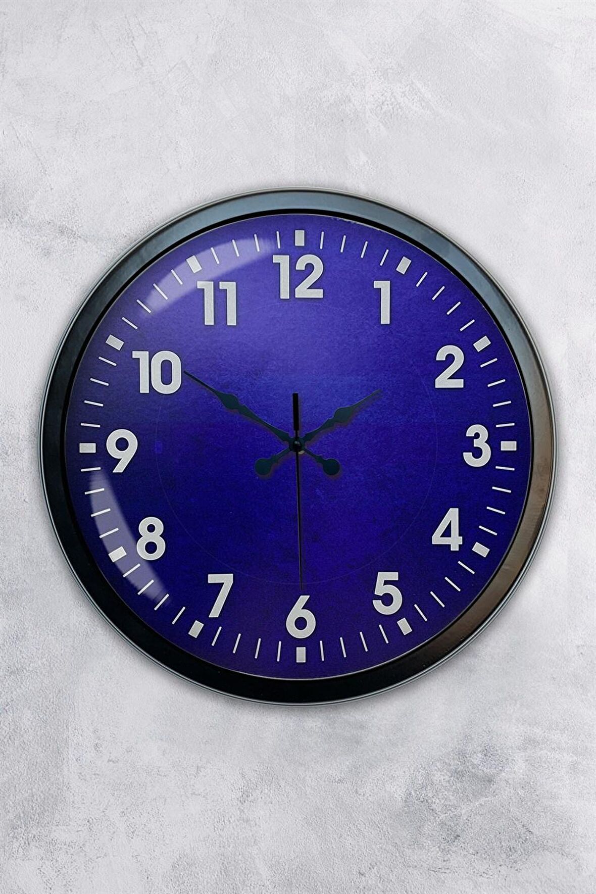 40 Cm Siyah Metal Dekoratif Duvar Saati