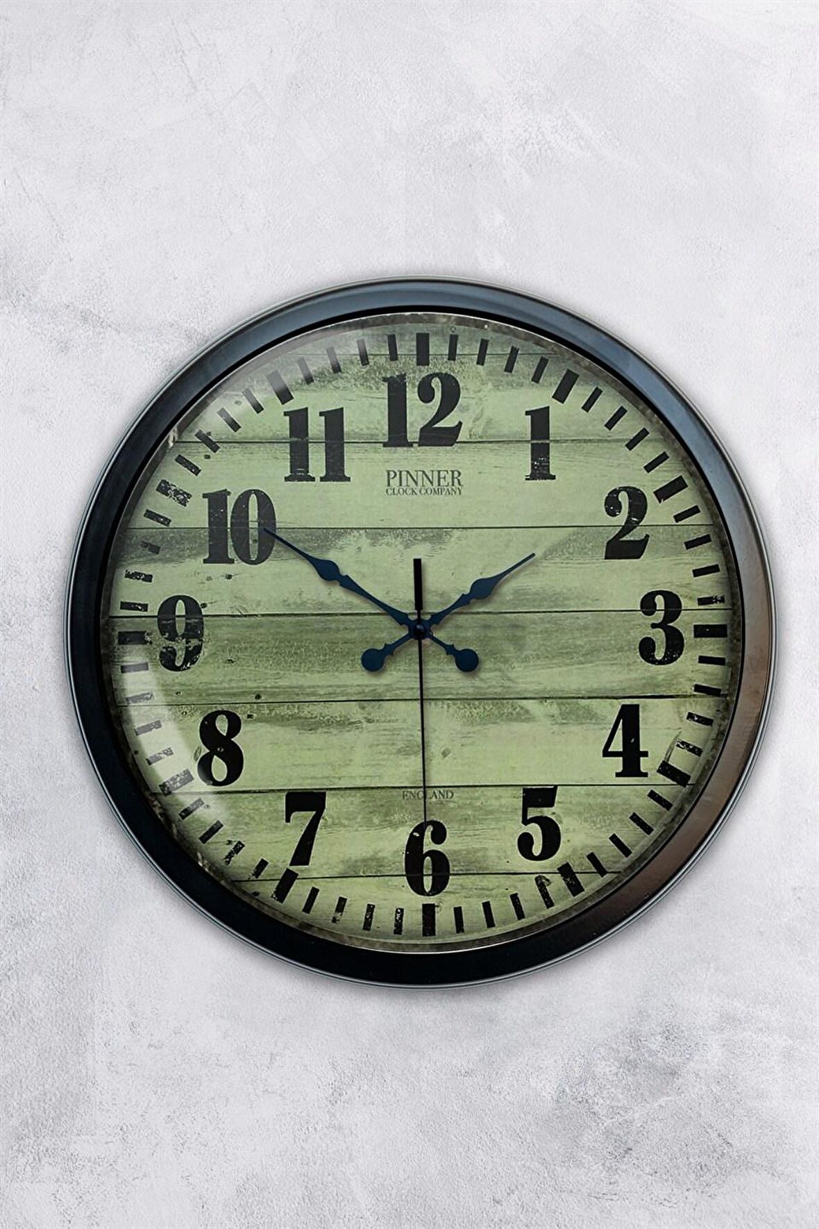 40 Cm Siyah Metal Dekoratif Duvar Saati