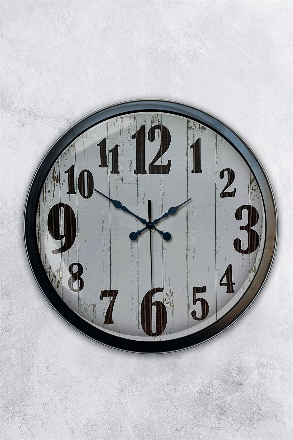 40 Cm Siyah Metal Dekoratif Duvar Saati