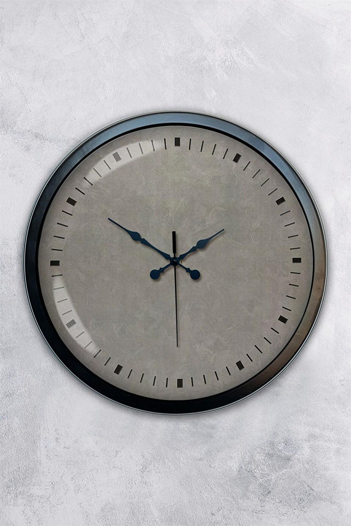 40 Cm Siyah Metal Decorative Duvar Saati