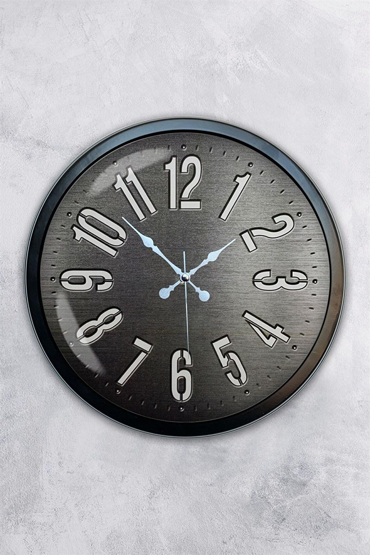 40 Cm Siyah Metal Decorative Duvar Saati