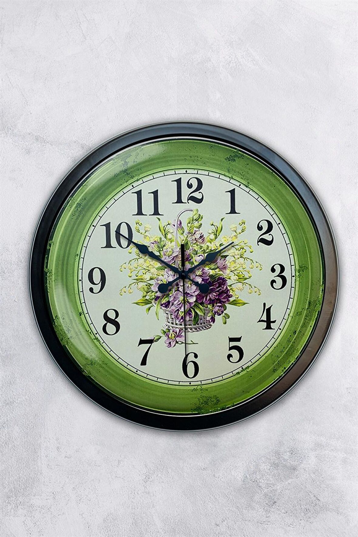 40 Cm Siyah Metal Çocuk Duvar Saati