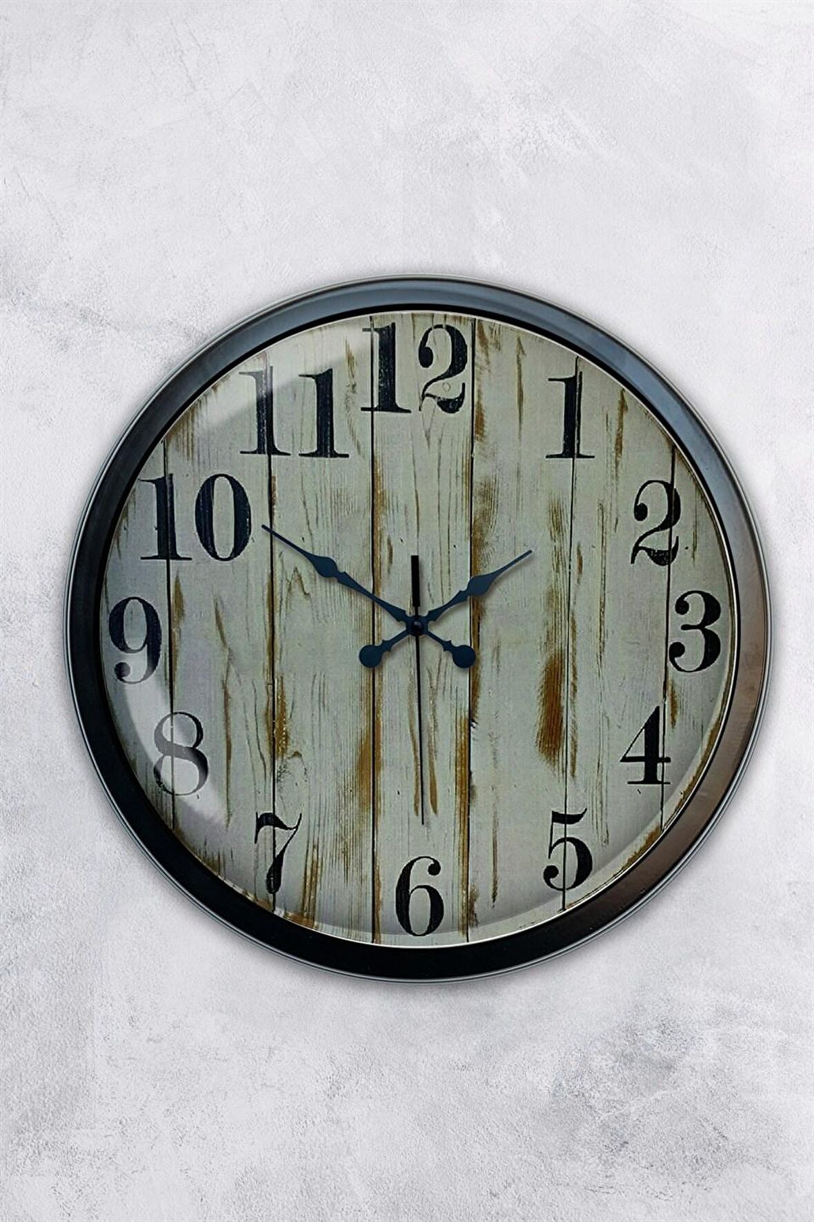 40 Cm Siyah Metal Asal Sayı Duvar Saati