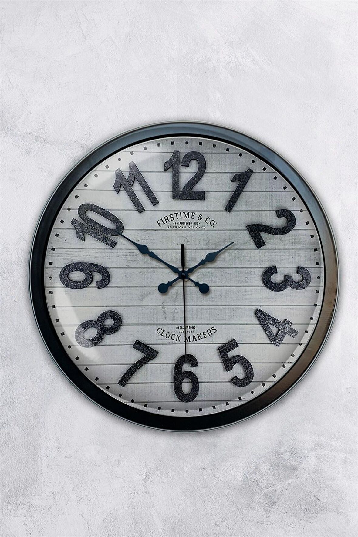 40 Cm Siyah Metal Antique Duvar Saati