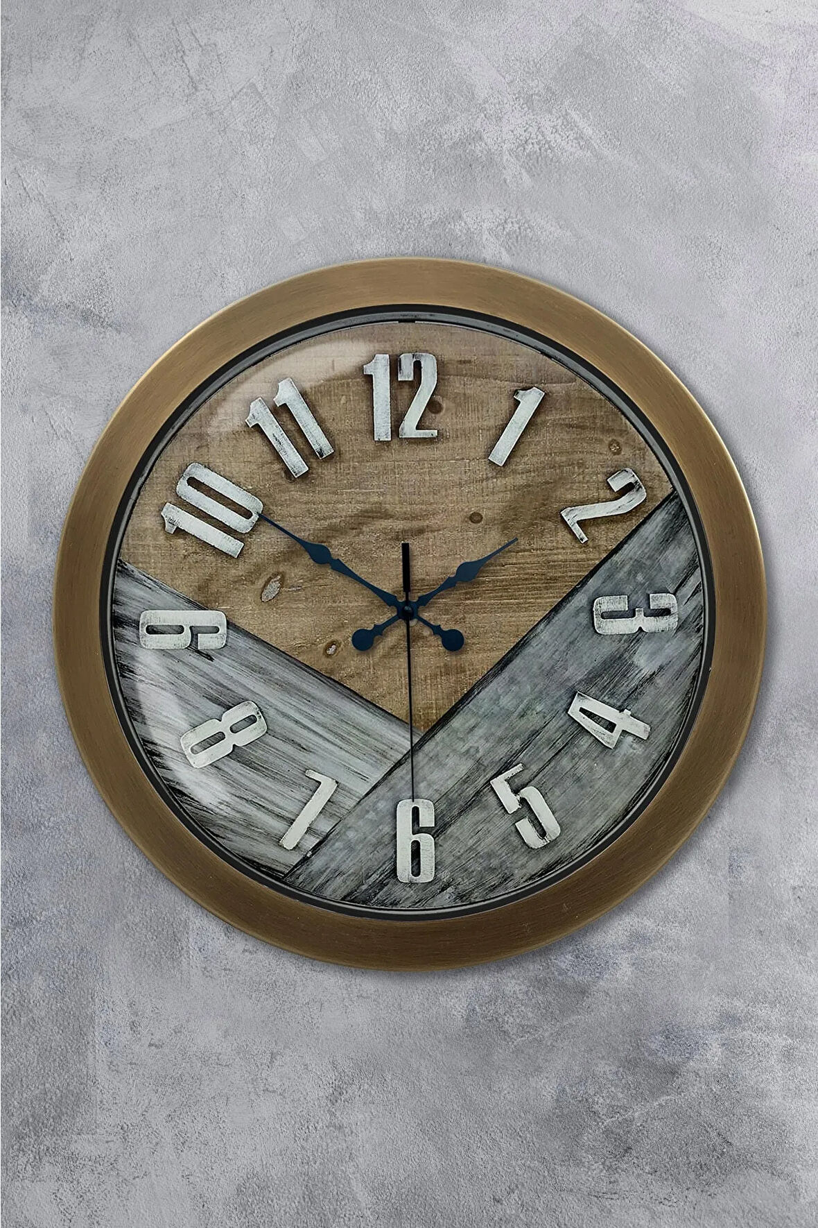 36 cm Eskitme Metal Klas Duvar Saati