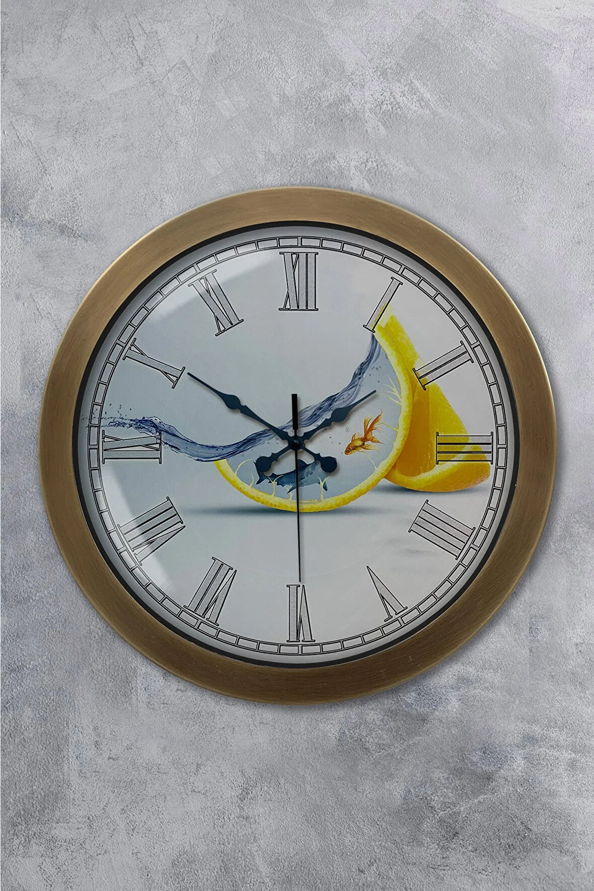 36 cm Eskitme Metal Mutfak Duvar Saati