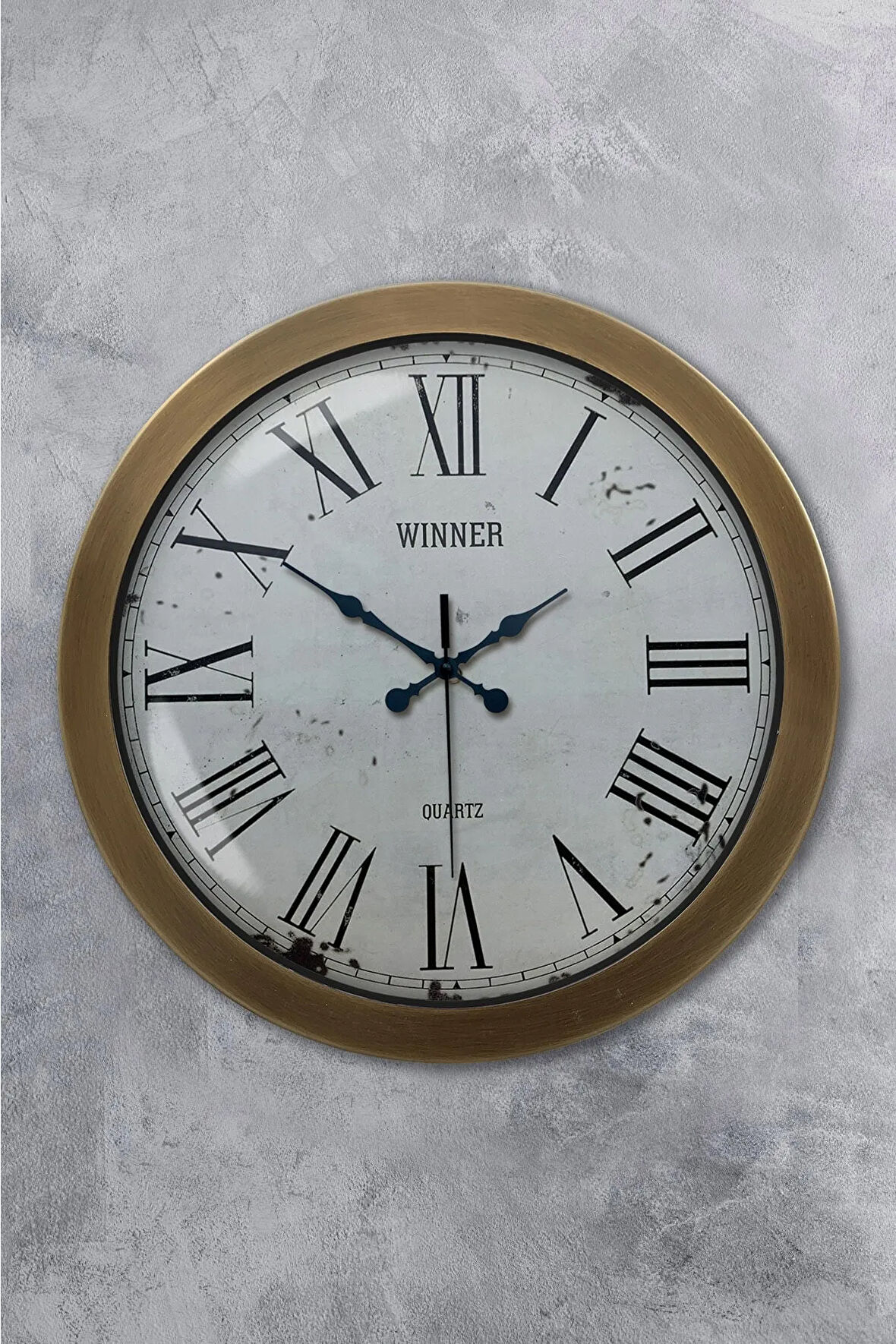 Hediyelik 36 Cm Eskitme Metal France Duvar Saati