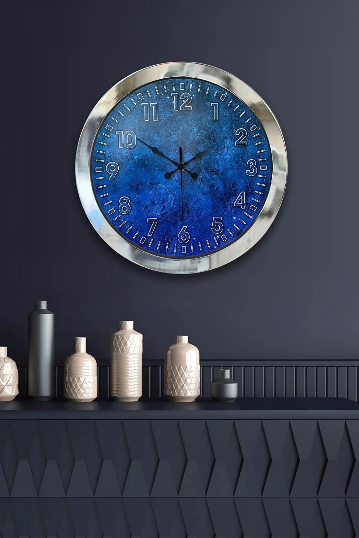 Hediyelik 36 Cm Krom Metal Class Duvar Saati