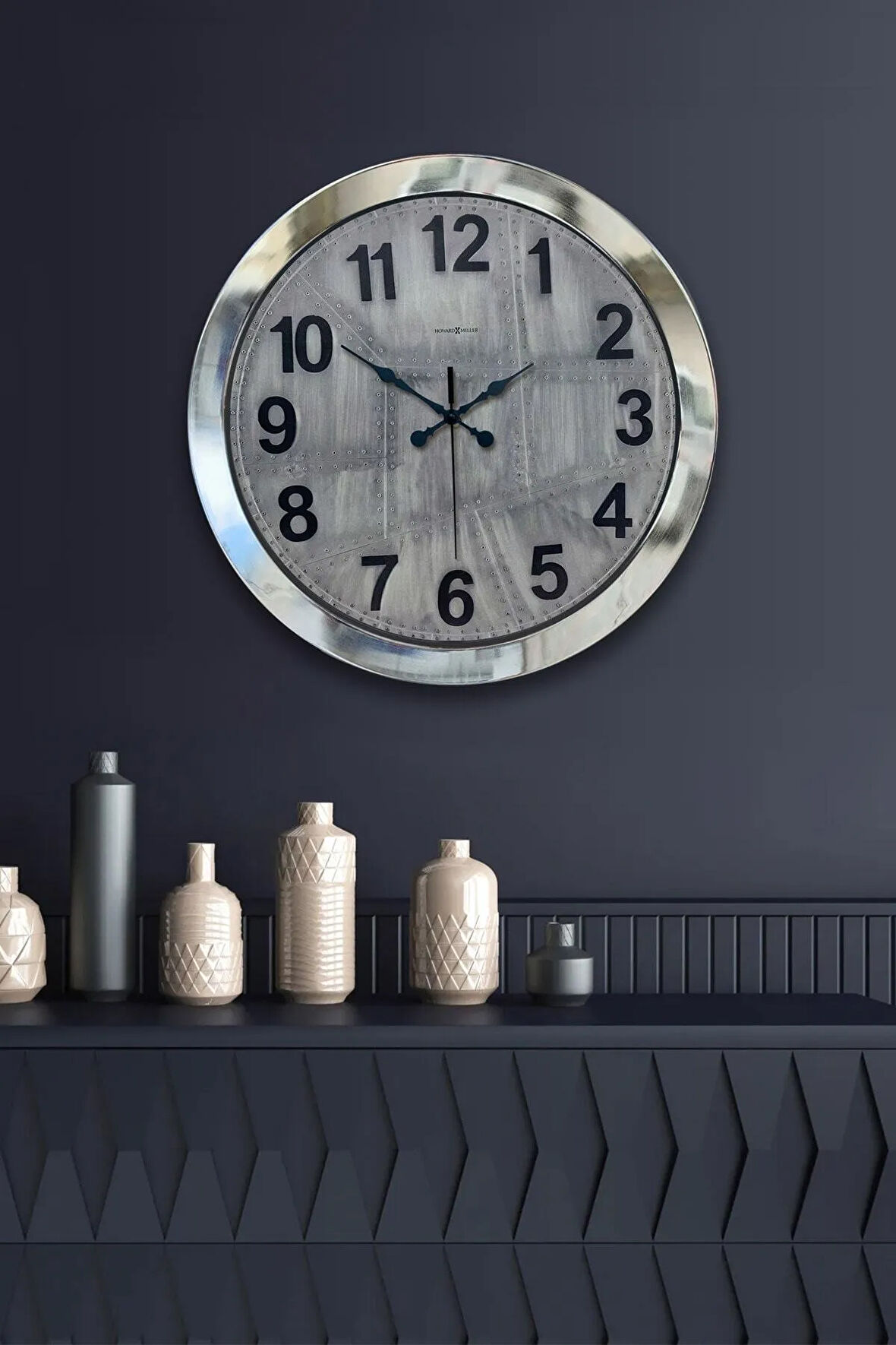 Hediyelik 36 Cm Krom Metal Klasik Duvar Saati