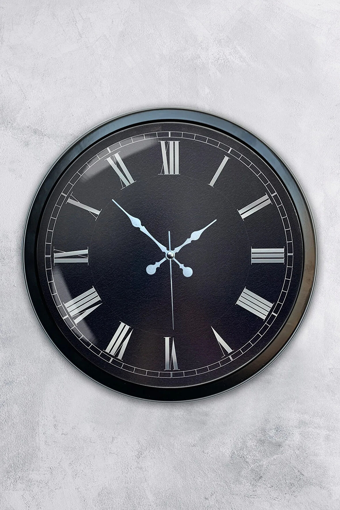 Hediyelik 40 Cm Siyah Metal Black Color Duvar Saati