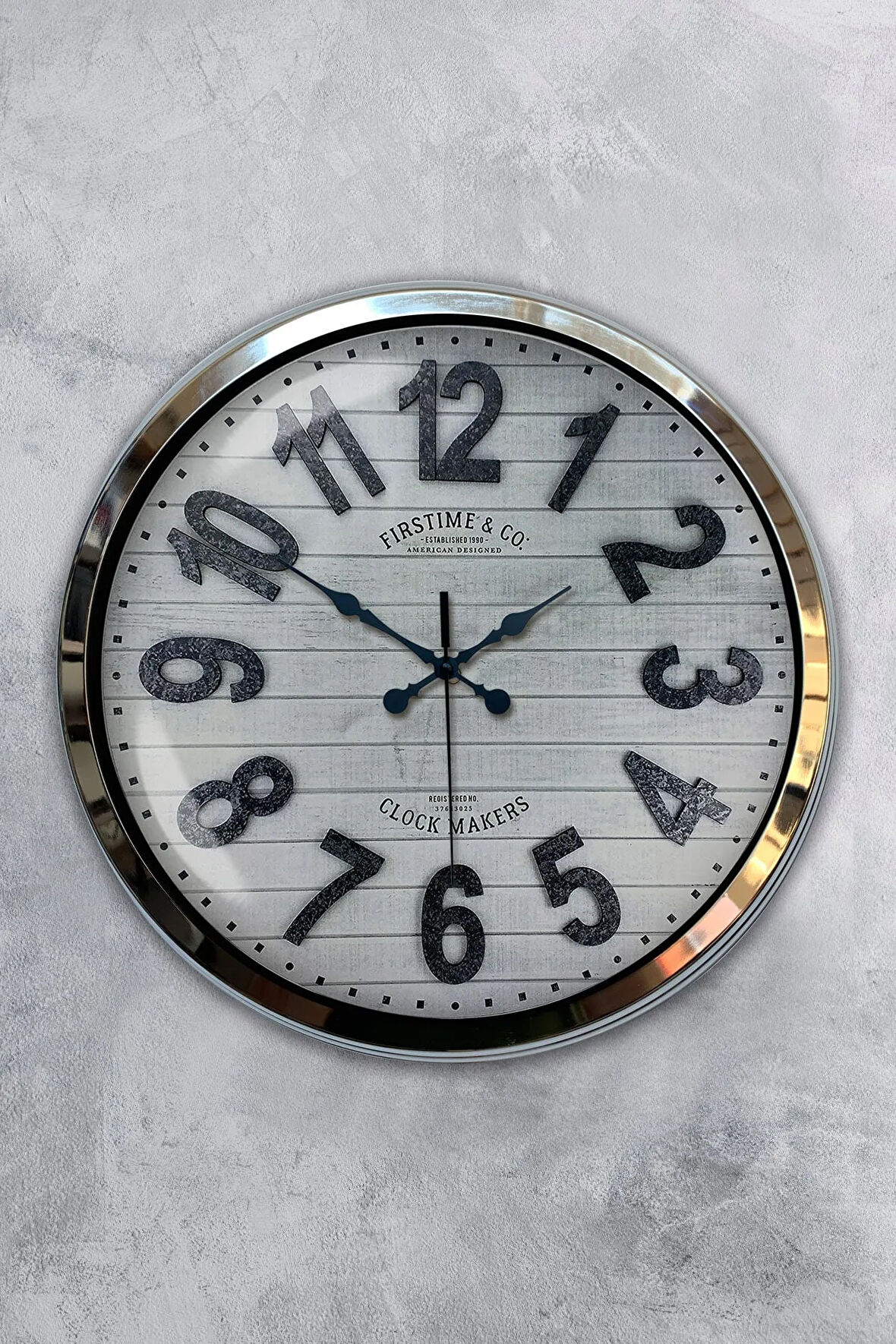 40 Cm Krom Metal Antique Duvar Saati Hediyelik