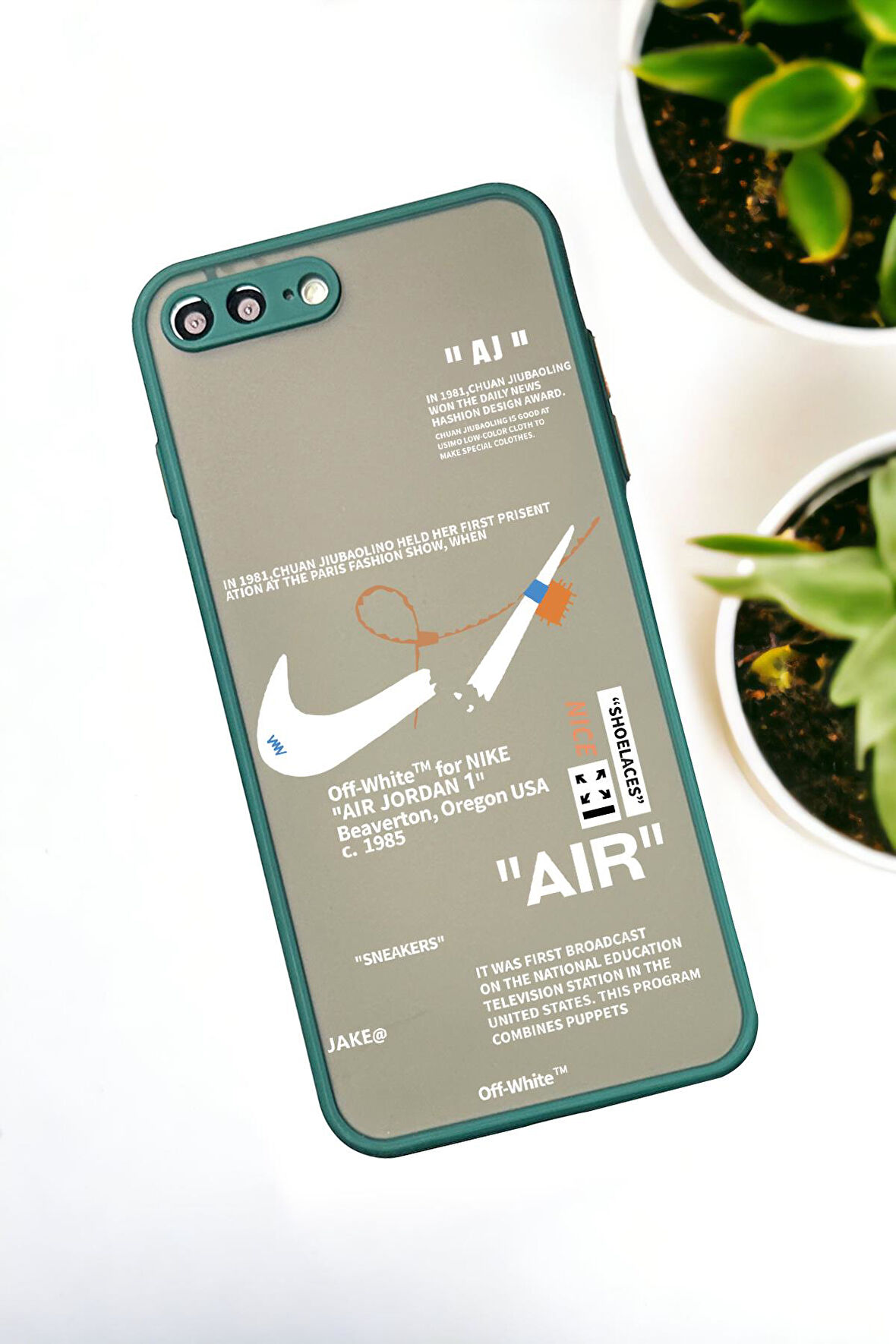 iPhone 7 Plus Uyumlu Air Desenli Buzlu Şeffaf Lüx Telefon Kılıfı