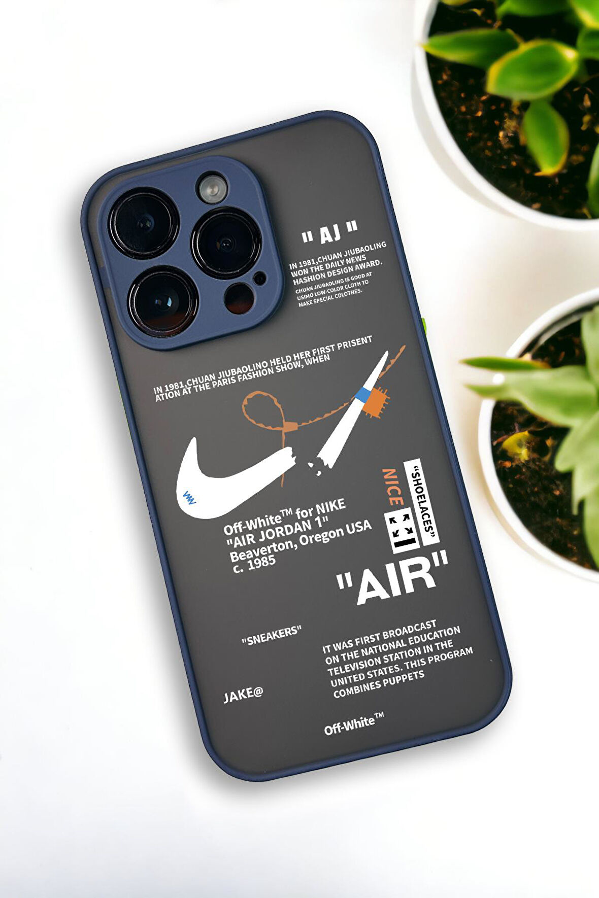 iPhone 13 Pro Max Uyumlu Air Desenli Buzlu Şeffaf Lüx Telefon Kılıfı
