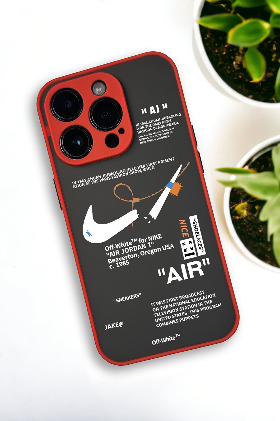 iPhone 14 Pro Max Uyumlu Air Desenli Buzlu Şeffaf Lüx Telefon Kılıfı