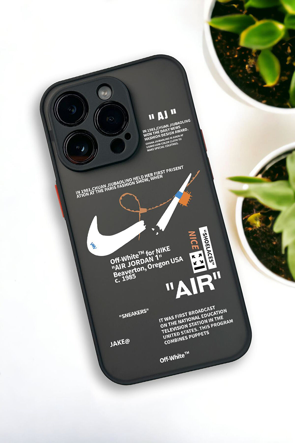 iPhone 14 Pro Max Uyumlu Air Desenli Buzlu Şeffaf Lüx Telefon Kılıfı