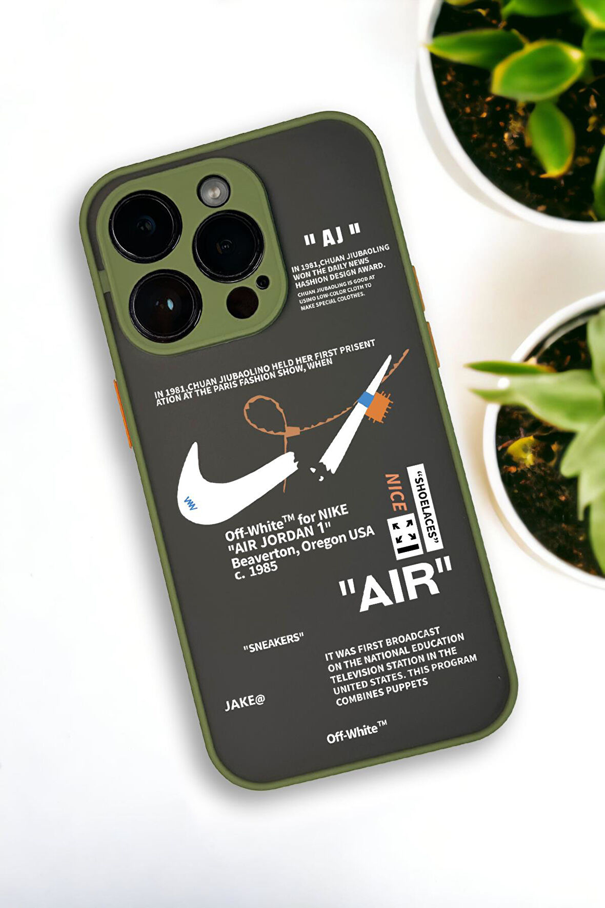 iPhone 14 Pro Uyumlu Air Desenli Buzlu Şeffaf Lüx Telefon Kılıfı