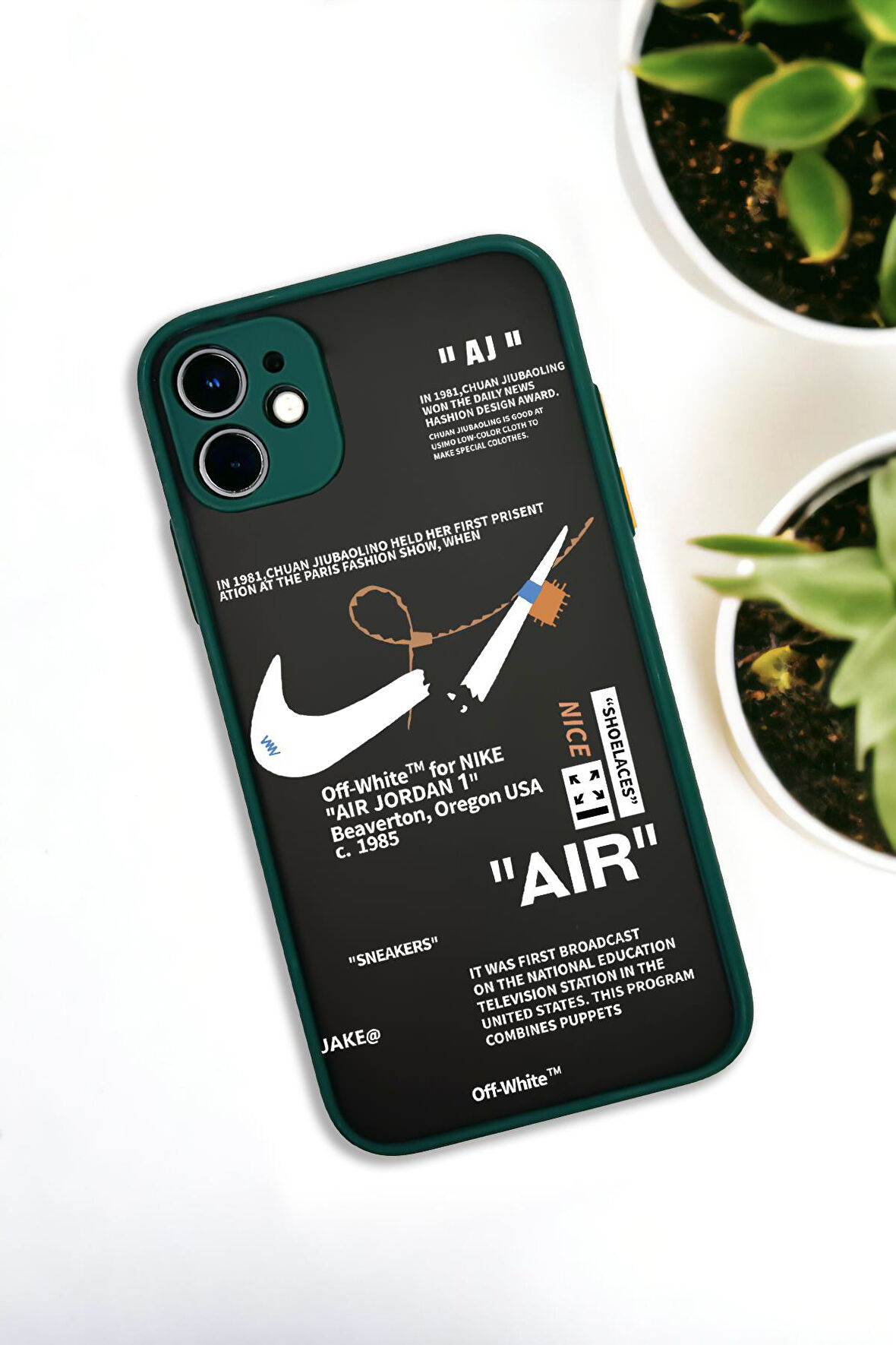 iPhone 11 Uyumlu Air Desenli Buzlu Şeffaf Lüx Telefon Kılıfı