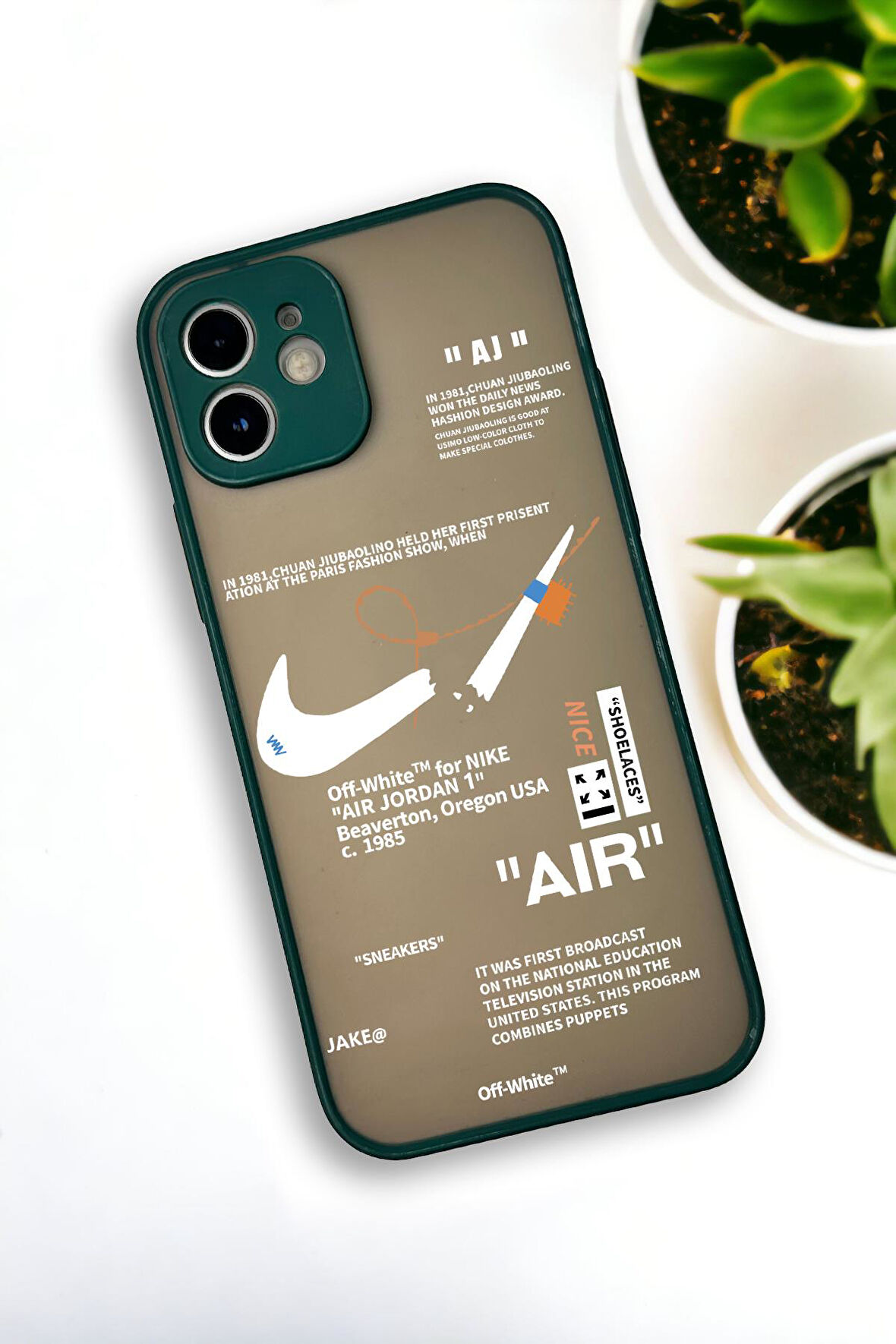 iPhone 12 Uyumlu Air Desenli Buzlu Şeffaf Lüx Telefon Kılıfı