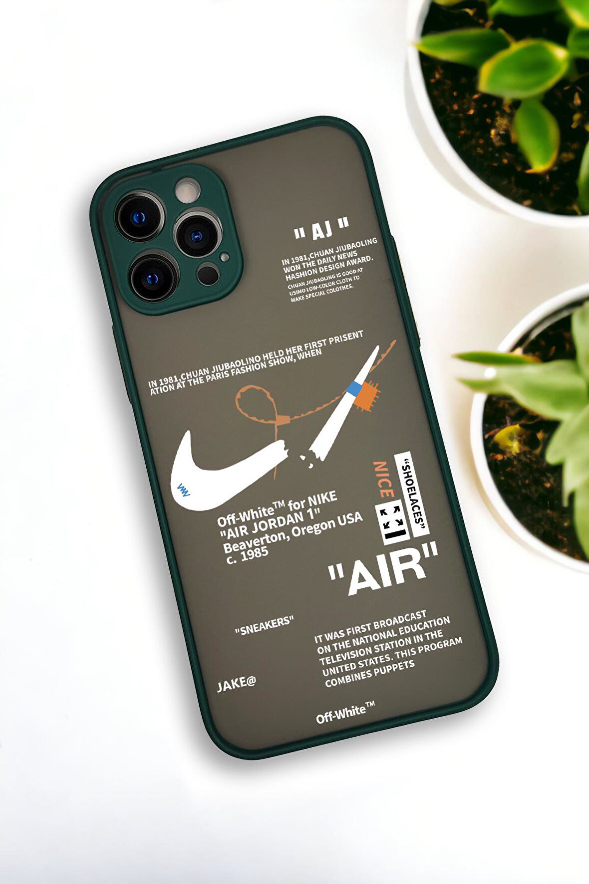 iPhone 12 Pro Uyumlu Air Desenli Buzlu Şeffaf Lüx Telefon Kılıfı