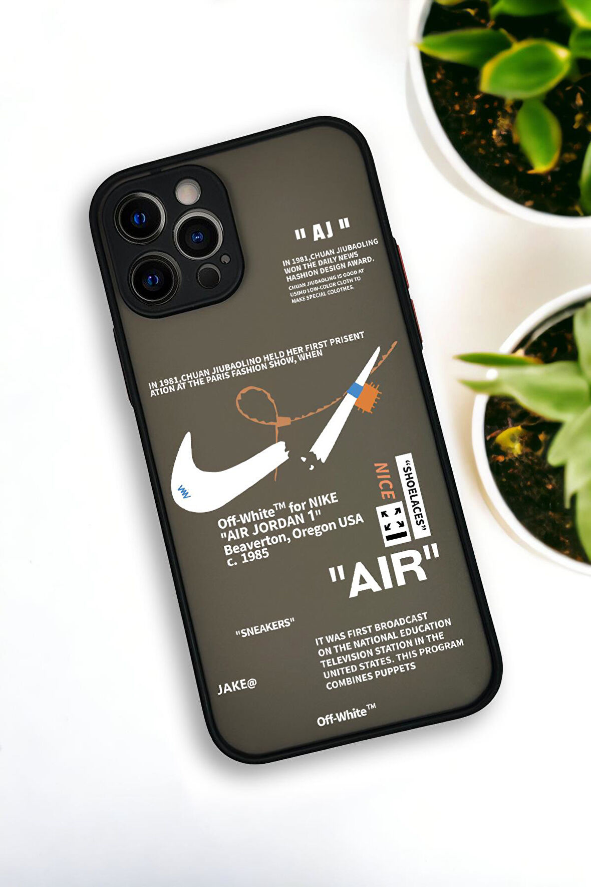 iPhone 12 Pro Uyumlu Air Desenli Buzlu Şeffaf Lüx Telefon Kılıfı