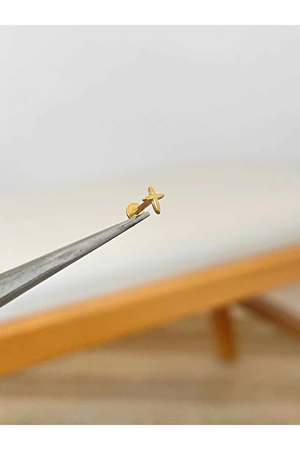 316 L Cerrahi Çelik Kutup Yıldızı Modeli Kıkırdak Helix Tragus Piercingi
