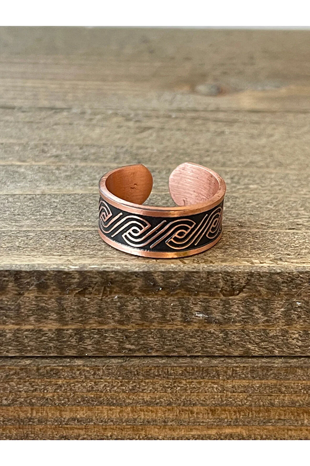 %100 Saf Bakır Yüzük Ayarlanabilir Ölçü Bakır Yüzük