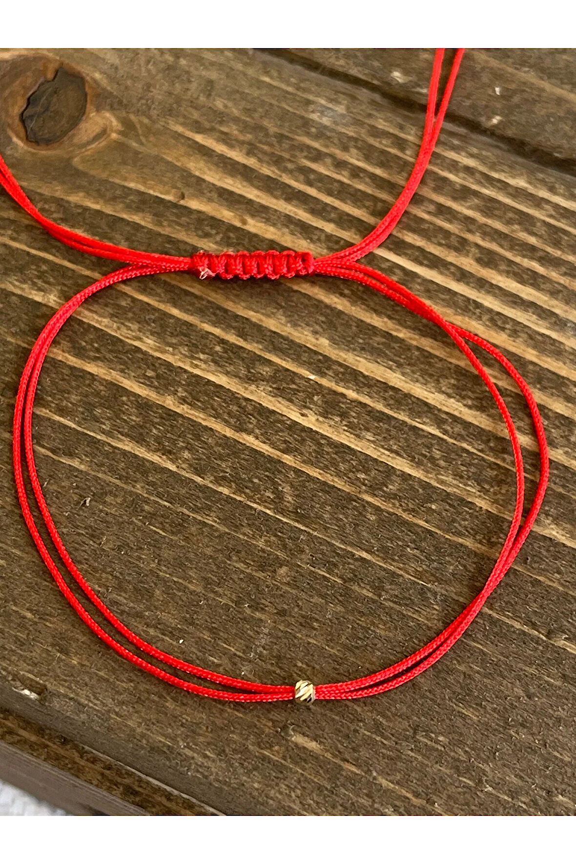 14 Ayar Altın Dorika Detaylı Çift İpli Altın Bereket Bilekliği