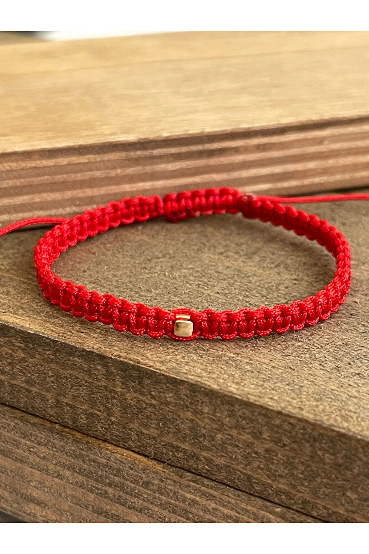 14 Ayar Küp Altın Detaylı Makrome Altın Bileklik