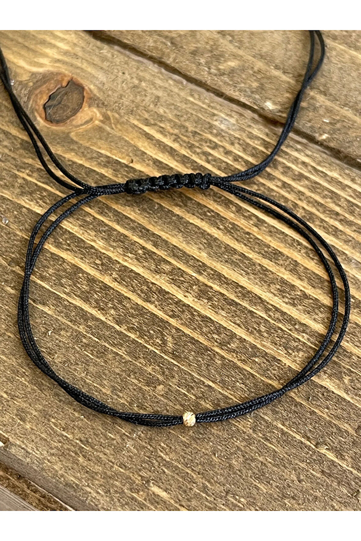 14 Ayar Altın Dorika Detaylı Çift İpli Altın Bereket Bilekliği