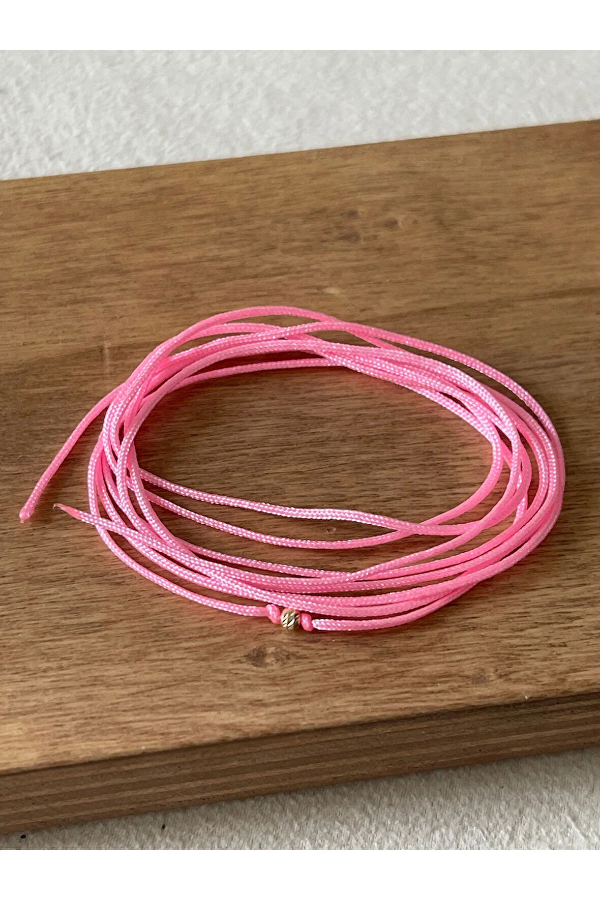 14 Ayar Altın Dorika Detaylı Altın Şans Bereket Bilekliği Altın Şans İpi