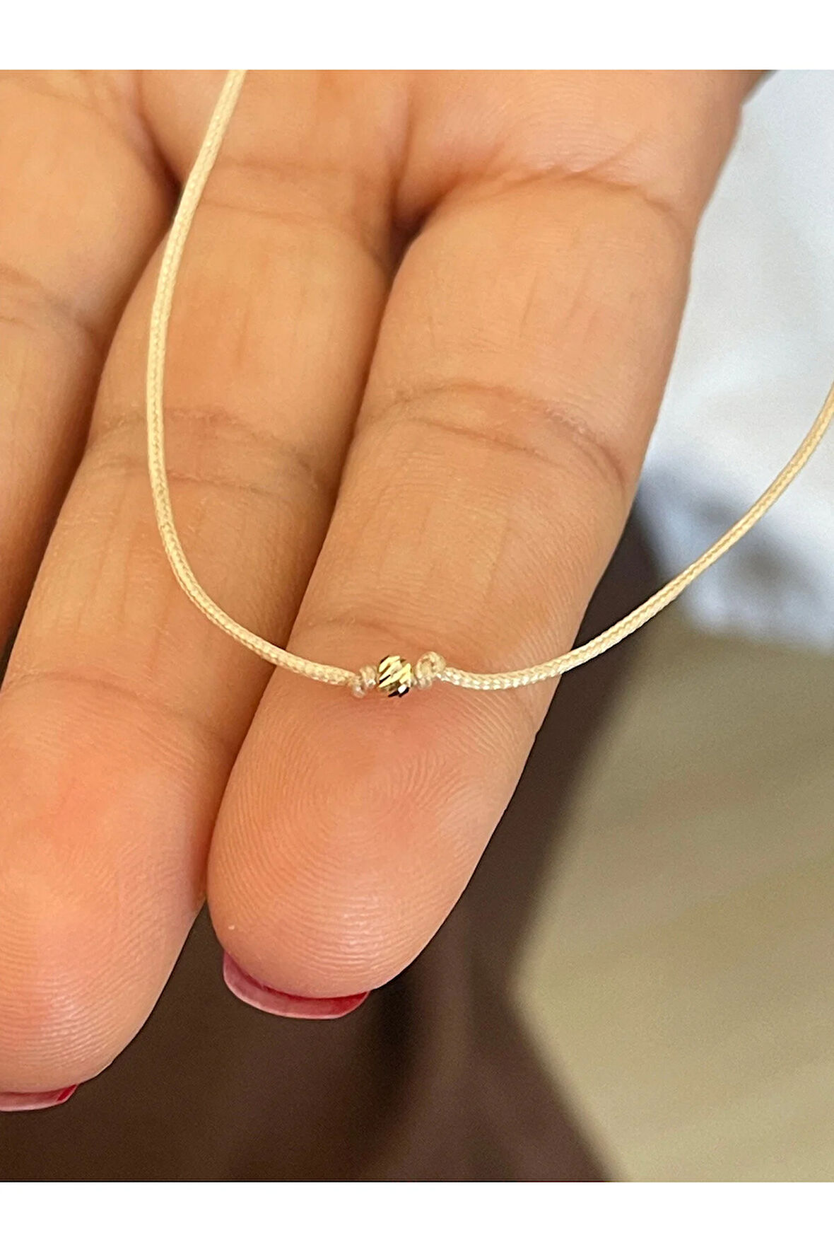 14 Ayar Altın Dorikalı El İşi Zarif Altın Bileklik Şans Bereket Bilekliği