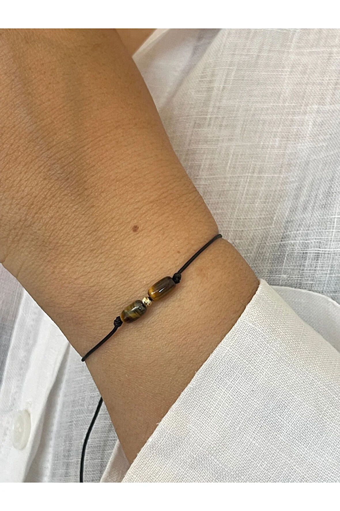 14 Ayar Altın Dorika Detaylı Doğal Kaplangözü Taşlı Altın Bileklik