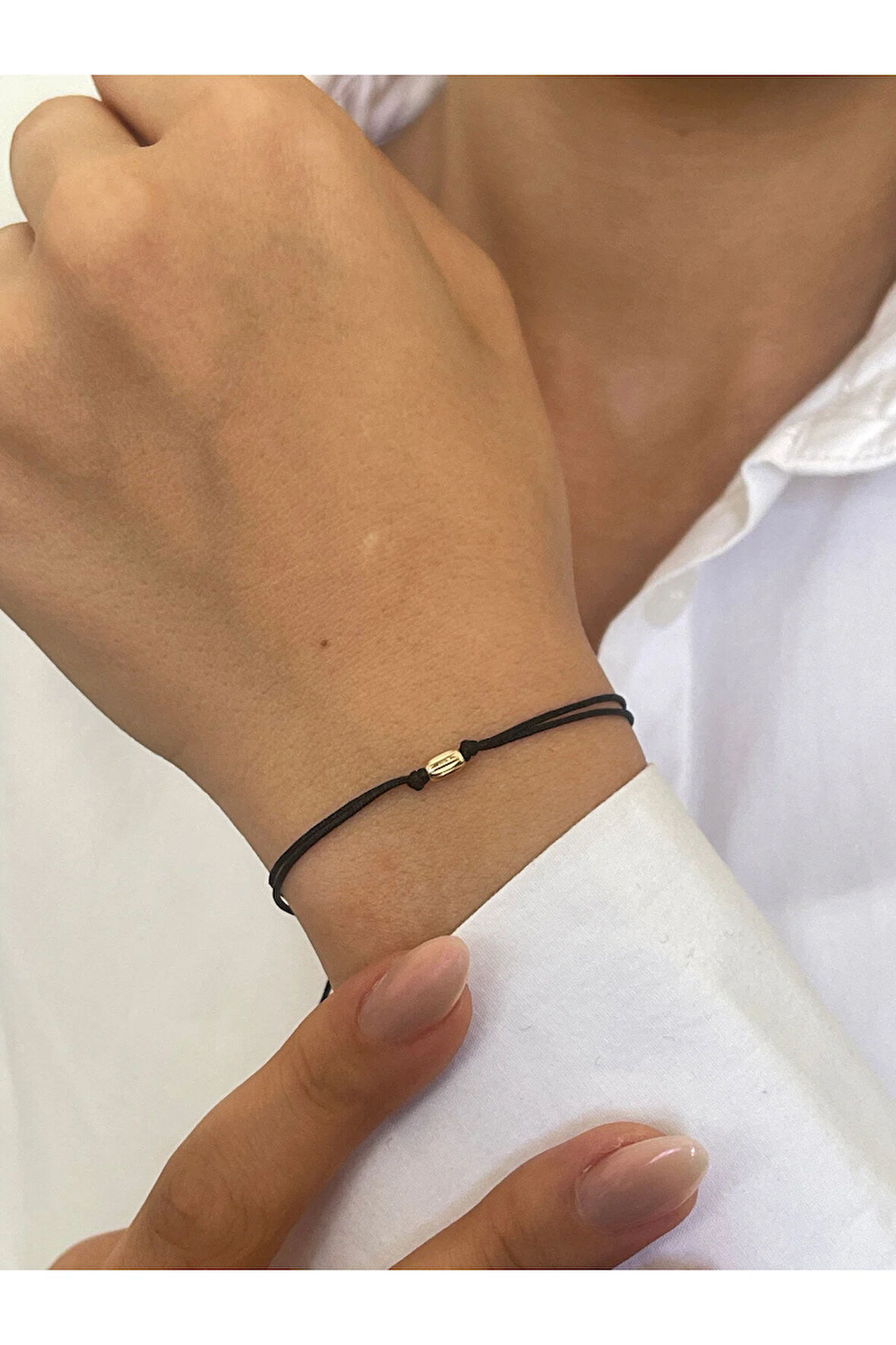 14 Ayar Altın Zarif Altın Bereket Şans Bilekliği