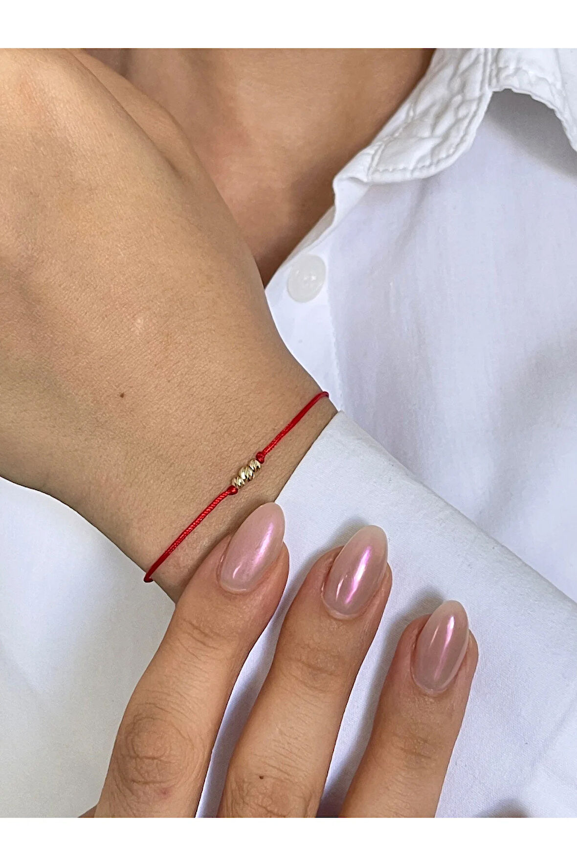 14 Ayar Altın Nazar Boncuklu 3 Dorikalı Altın Şans Bilekliği