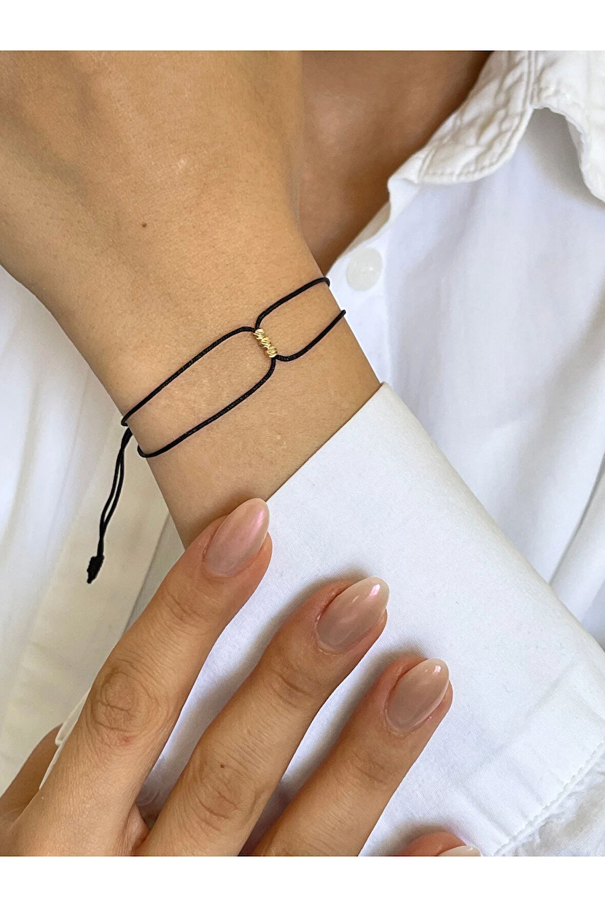 14 Ayar Altın Üç Dorikalı Tasarım Zarif Altın Bileklik