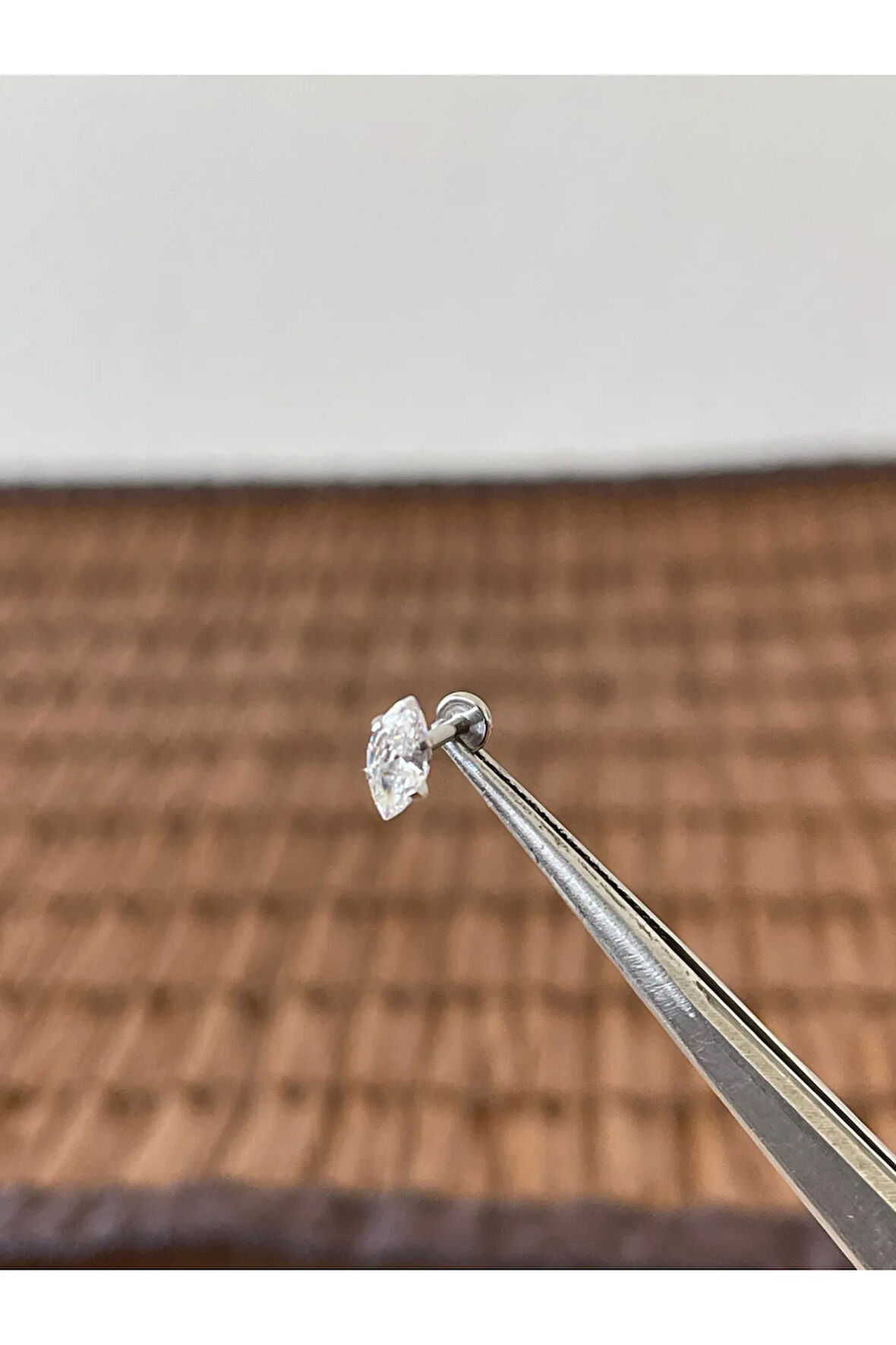 316 L Cerrahi Çelik Markiz Kesim Dudak Helix Tragus Kıkırdak Piercingi